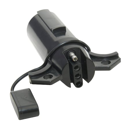 Husky Towing Husky Towing 30341; Trailer Wiring Adapter; 7-Way Round to 4-Flat; With Cover 30341